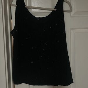 Onyx Black Sequin Tank Top